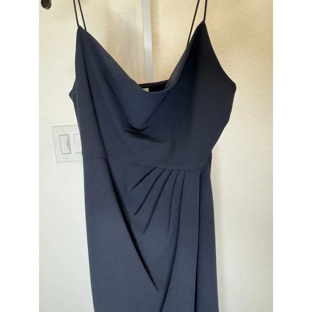NWT Sachin & Babi Paulina Dress Cowl Neck Gown Navy - Picture 5 of 7